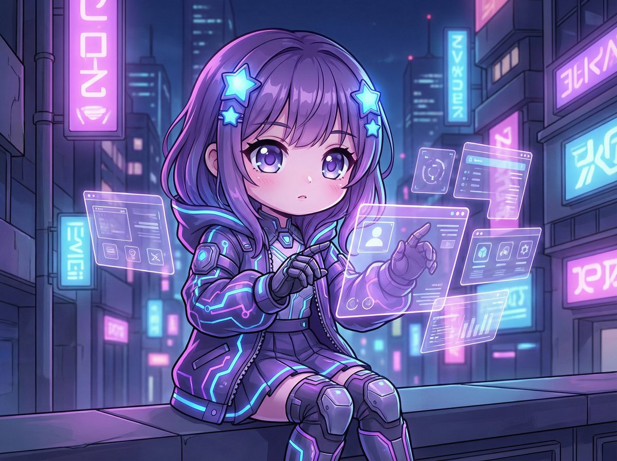 海角-赛博少女AI创作演示